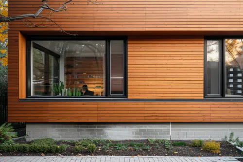 Façade habillée de bardage bois moderne, améliorant l’esthétique extérieure, l’isolation et le confort thermique durable