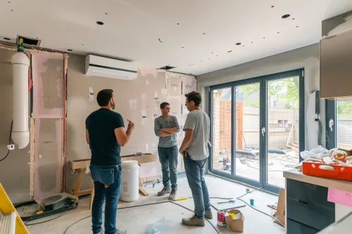 Schéma explicatif d’une VMC installée dans une maison rénovée, améliorant la qualité de l’air intérieur et limitant l’humidité