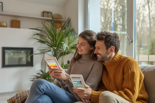 Vue d’un logement rénové mettant en avant un système de chauffage écologique performant et économe en énergie