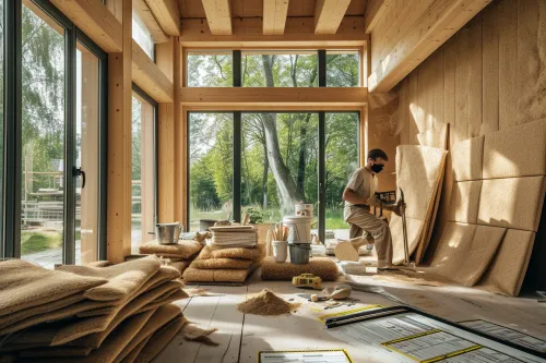 Isolation biosourcée en bois, chanvre et ouate de cellulose offrant confort thermique durable et réduction de l’empreinte carbone